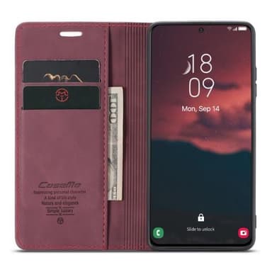 CASEME Plånboksfodral Samsung Galaxy S23+ - Vinröd