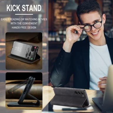 CASEME Plånboksfodral Samsung Galaxy S23 - Svart