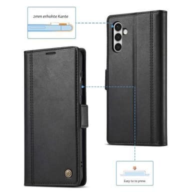 LC.IMEEKE Wallet Case Fodral till Samsung Galaxy S23 - Svart