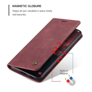 CASEME Plånboksfodral Samsung Galaxy S23+ - Vinröd