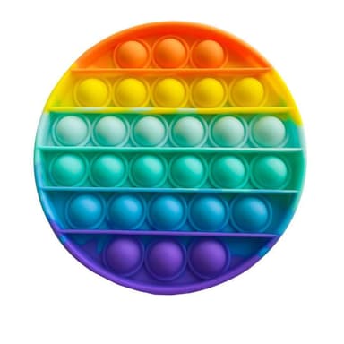 Pop it Fidget Toy rund Regnbågsfärger