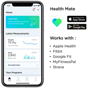 Withings Body badrumsvåg WITWBS06BK (vit)