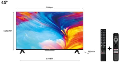 TCL 43" P631 4K LED Smart TV (2023)