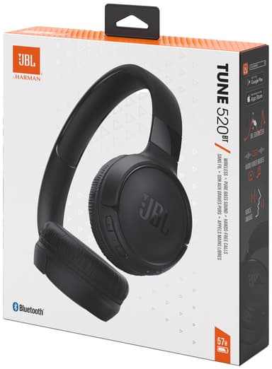 JBL Tune 520BT trådlösa on ear-hörlurar (svarta)
