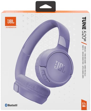 JBL Tune 520BT trådlösa around ear-hörlurar (lila)