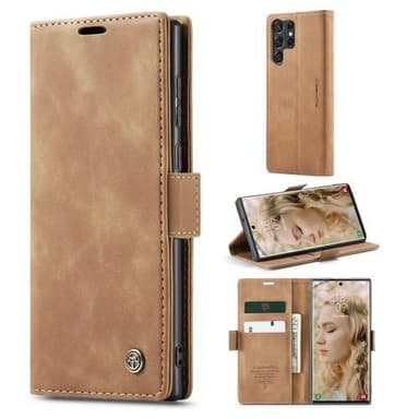 CASEME Plånboksfodral Samsung Galaxy S23 Ultra - Brun