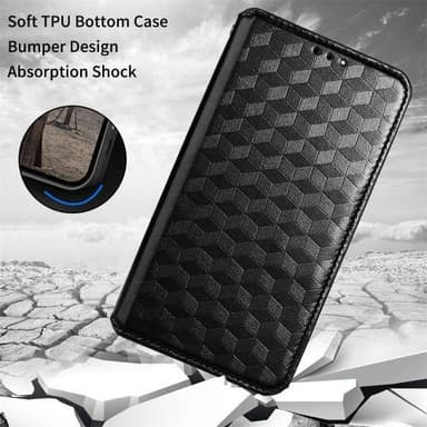 Plånboksfodral Rhombus till Samsung Galaxy S23 Ultra - Svart