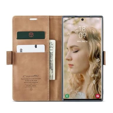 CASEME Plånboksfodral Samsung Galaxy S23 Ultra - Brun