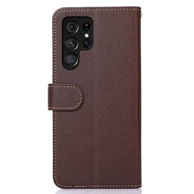 Samsung Galaxy S23 Ultra KHAZNEH Plånboksfodral - Brun/Blå