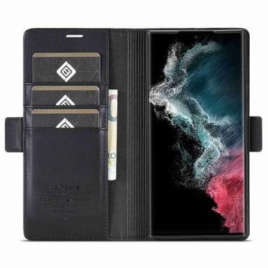 LC.IMEEKE Wallet Case Fodral Samsung Galaxy S23 Ultra - Svart