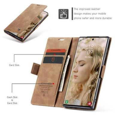 CASEME Plånboksfodral Samsung Galaxy S23 Ultra - Brun
