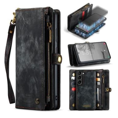Samsung Galaxy S23+ (Plus) Caseme Retro plånboksfodral - Svart