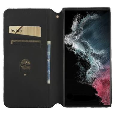 Plånboksfodral Rhombus till Samsung Galaxy S23 Ultra - Svart