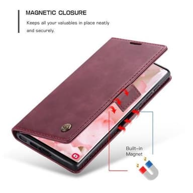 CASEME Plånboksfodral Samsung Galaxy S23 Ultra - Röd