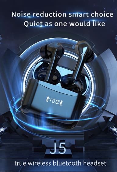 Trådlösa hörlurar ENC brusreducerande Bluetooth 5.2 IPX5 Svart