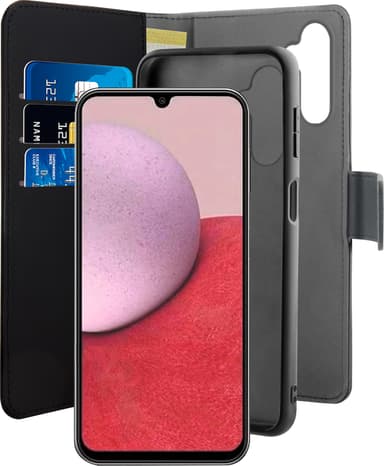 Puro Samsung Galaxy A14 2-i-1 plånboksfodral (svart)