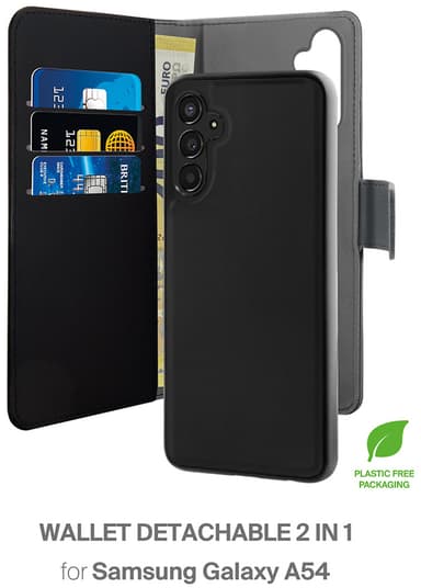 Puro Samsung Galaxy A34 2-i-1 plånboksfodral (svart)