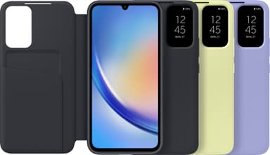 Samsung Galaxy A34 Smart View plånboksfodral (svart)