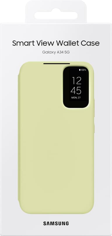 Samsung Galaxy A34 Smart View plånboksfodral (grönt)