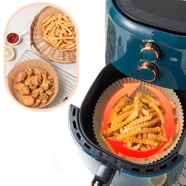 Air Fryer engångspapper för fritös 50 st Brun