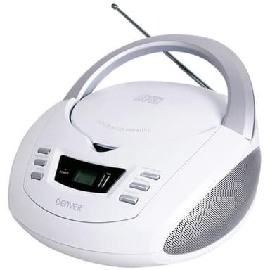 Denver CD Boombox med FM/USB Vit