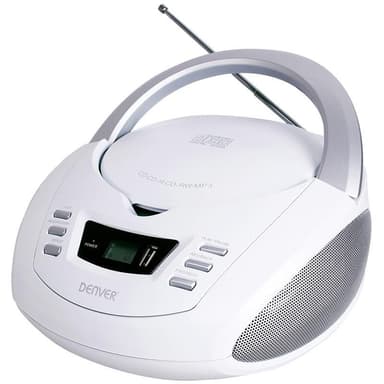 Denver CD Boombox med FM/USB Vit