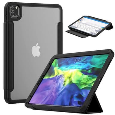 Skyddsväska iPad Air 4 2020 med pennhållare, Svart