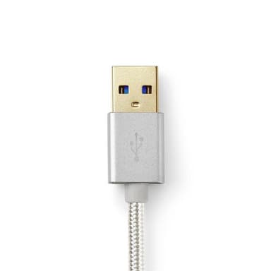 Nedis USB 3.1-kabel | Typ-C, hane - A-hane | 1.0 m | Aluminium
