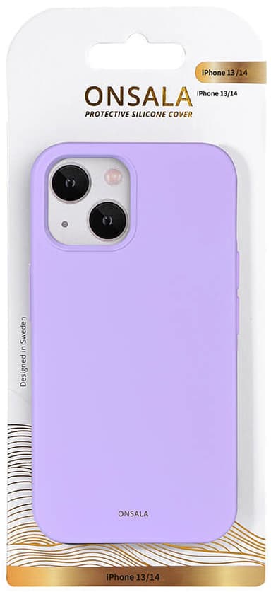Onsala iPhone 14/13 silikonskal (lila)