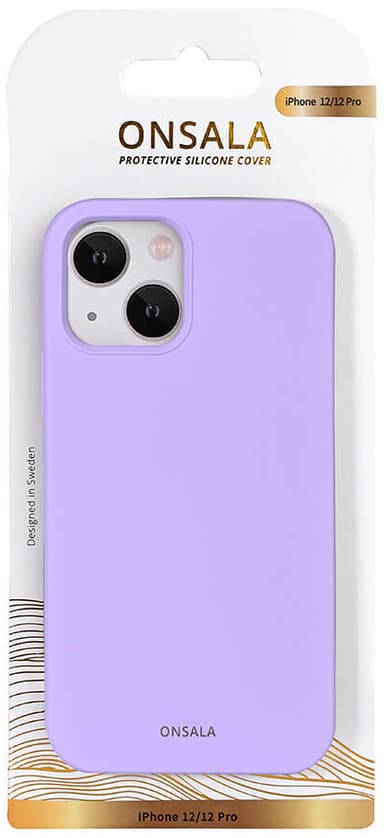Onsala iPhone 12/12 Pro silikonskal (lila)