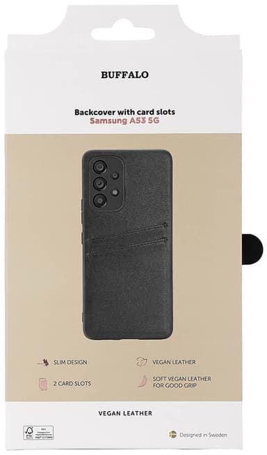 Buffalo Samsung Galaxy A53 5G mobilskal med kortfack (svart)