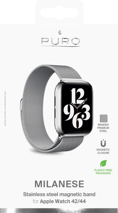 Puro Apple Watch 42-49mm Milanese armband (silver)