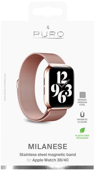 Puro Apple Watch 38-41mm Milanese armband (rosa)