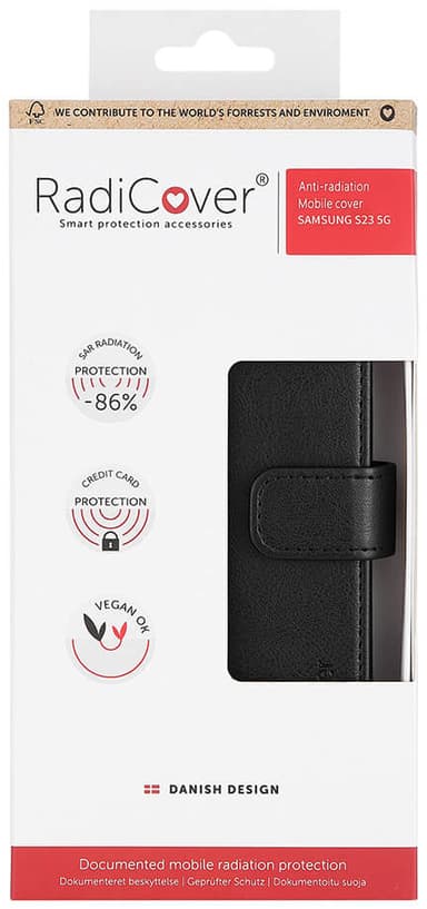 Radicover Flipcover för Samsung Galaxy S23 (svart)