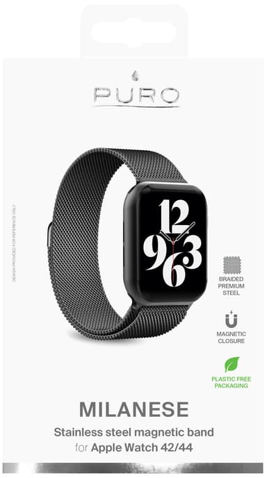 Puro Apple Watch 42-49mm Milanese armband (svart)