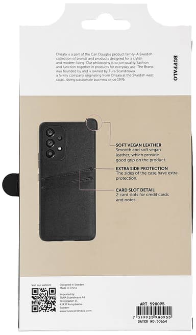 Buffalo Samsung Galaxy A53 5G mobilskal med kortfack (svart)