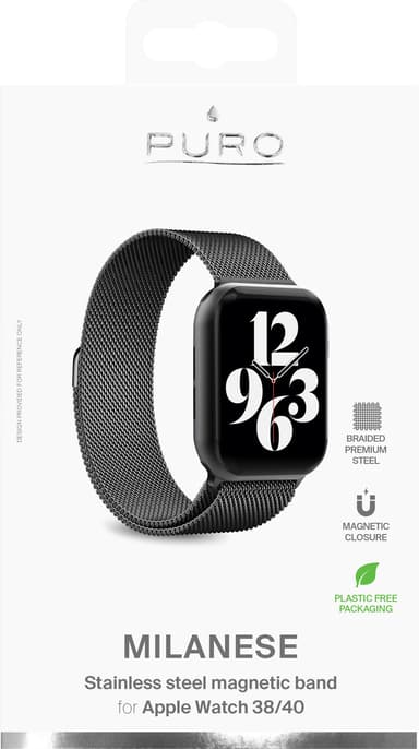 Puro Apple Watch 38-41mm Milanese armband (svart)