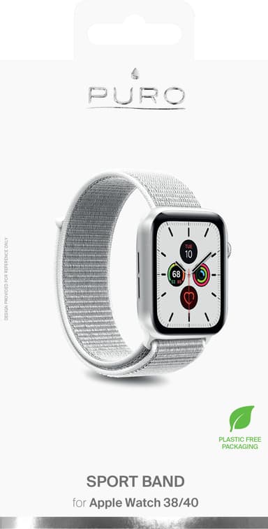 Puro Apple Watch 38-41mm nylonband (vitt)