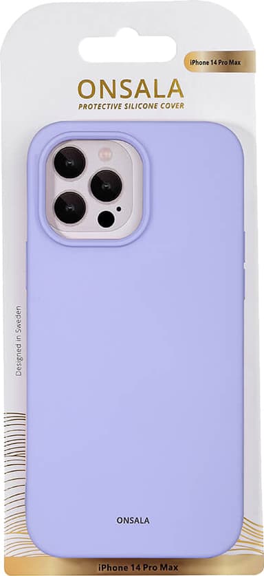 Onsala iPhone 14 Pro Max silikonskal (lila)
