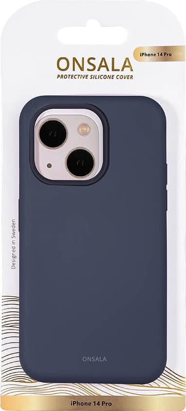 Onsala iPhone 14 Pro silikonskal (blått)
