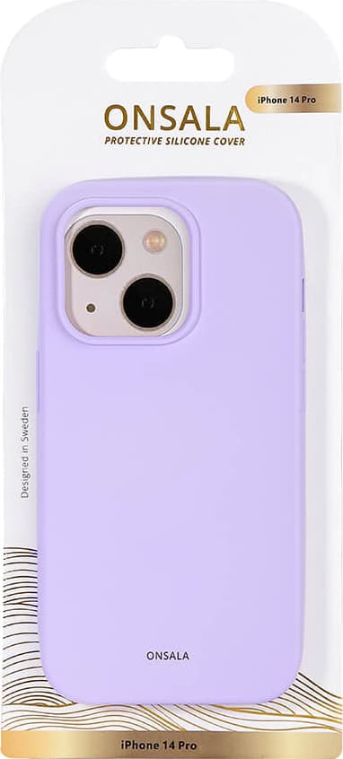 Onsala iPhone 14 Pro silikonskal (lila)