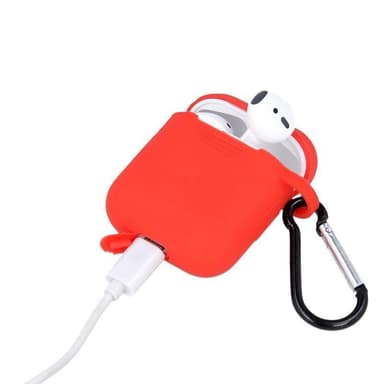 Airpods Skyddsfodral med krok, Röd