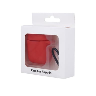 Airpods Skyddsfodral med krok, Röd