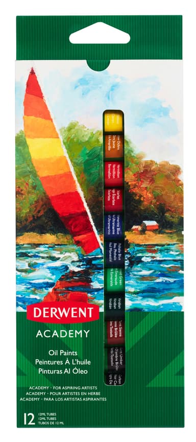 Derwent Academy Oljefärger 12 ml 12 st