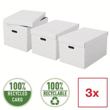 Esselte Hemförvaringsbox Large,  3-pack
