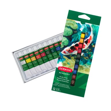 Derwent Academy Akrylfärger 12 ml 12 st