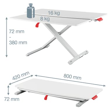 Leitz Cosy Ergo höj/sänk skrivbord +låda