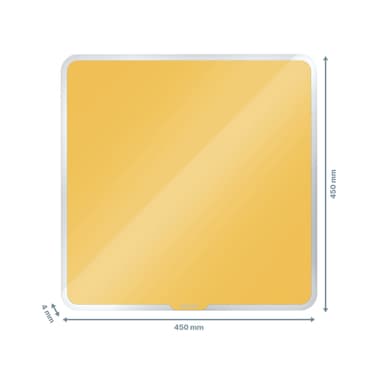 Glastavla magn. Leitz Cosy 45x45, Gul
