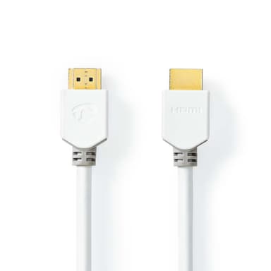 Nedis High Speed ​​HDMI ™ kabel med Ethernet | HDMI™ Kontakt | HDMI™ Kontakt | 4K@60Hz | ARC | 18 Gbps | 3.00 m | Rund | PVC | Vit | Låda
