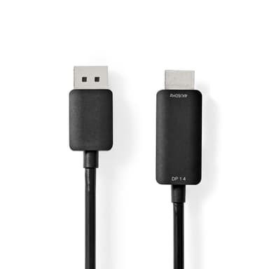 Nedis Displayport-kabel | DisplayPort Hane | HDMI™ Kontakt | 4K@60Hz | Nickelplaterad | 2.00 m | Rund | PVC | Svart | Låda